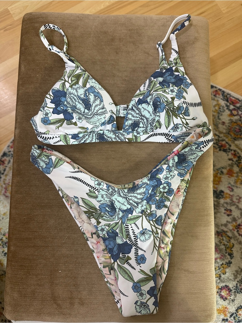 Maaji Floral Blue & Green Two-Piece Bikini Set